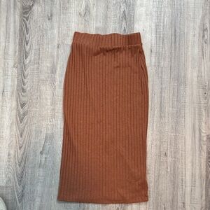 Altar'd State Rust Ribbed Pencil Skirt